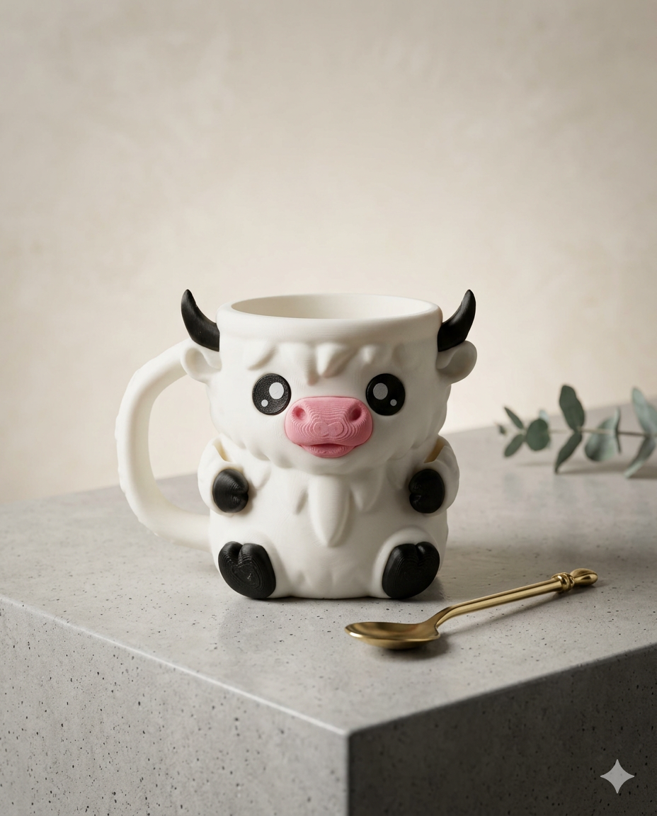 3D Highlander Cow (Ice Cream/Spoon Holder)