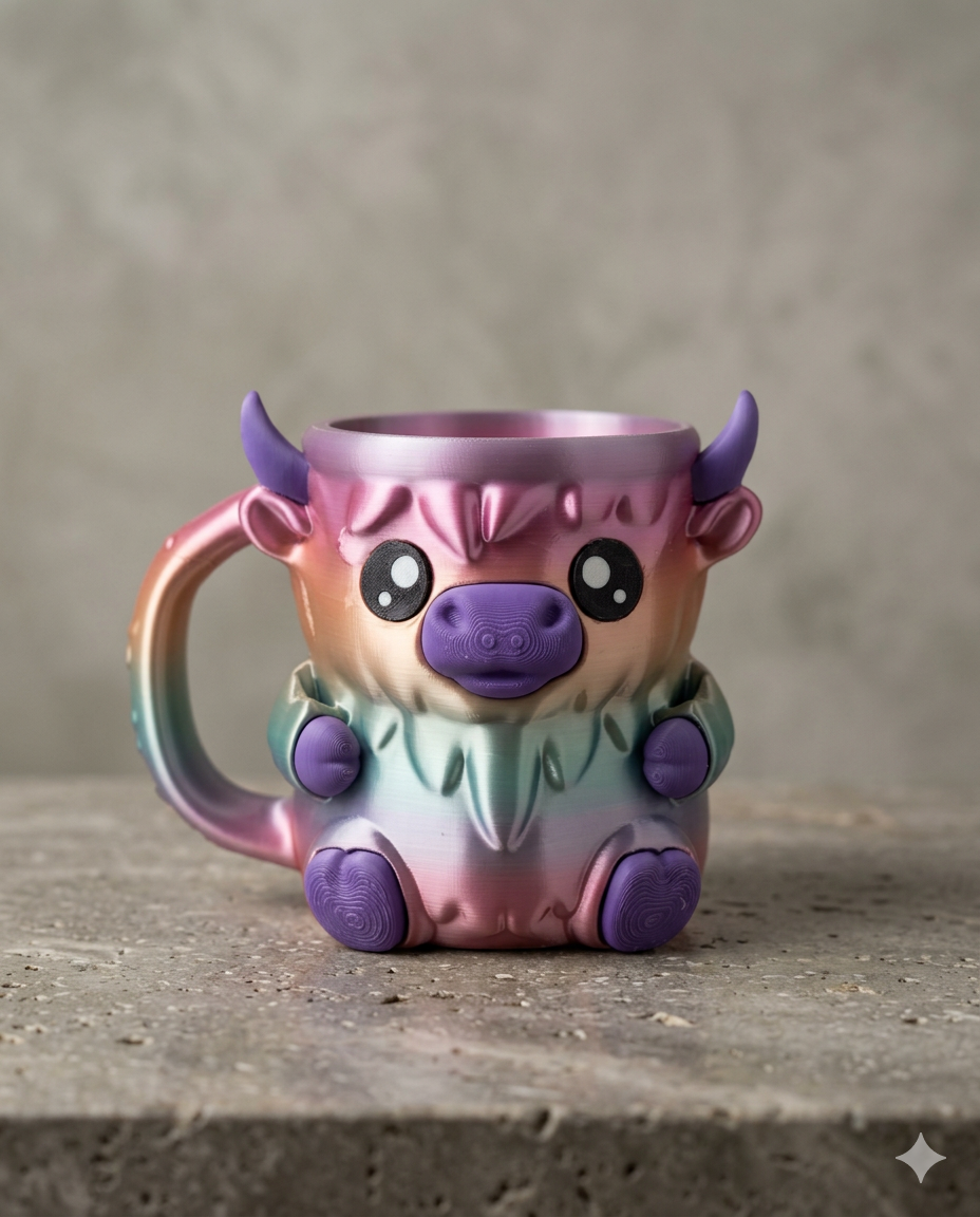3D Highlander Cow (Ice Cream/Spoon Holder)